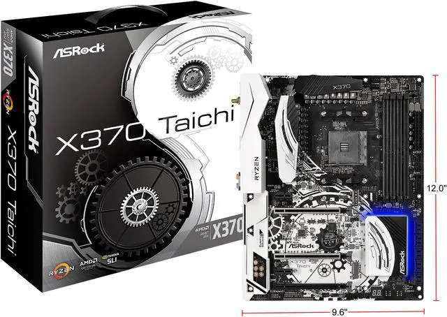 Alt view image 10 of 10 - ASRock X370 Taichi AM4 AMD Promontory X370 ATX AMD Motherboard