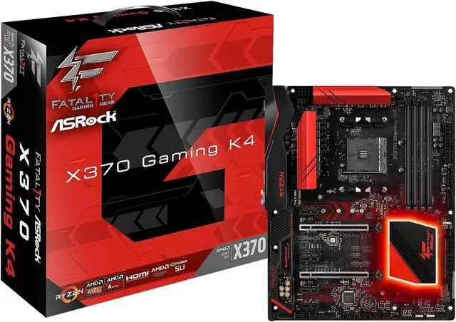 Alt view image 7 of 7 - ASRock Fatal1ty X370 Gaming K4 AM4 AMD Promontory X370 USB 3.1 HDMI ATX AMD Motherboard