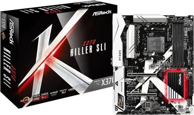 Alt view image 10 of 10 - ASRock X370 Killer SLI AM4 AMD Promontory X370 SATA 6Gb/s USB 3.0 HDMI ATX Motherboards - AMD
