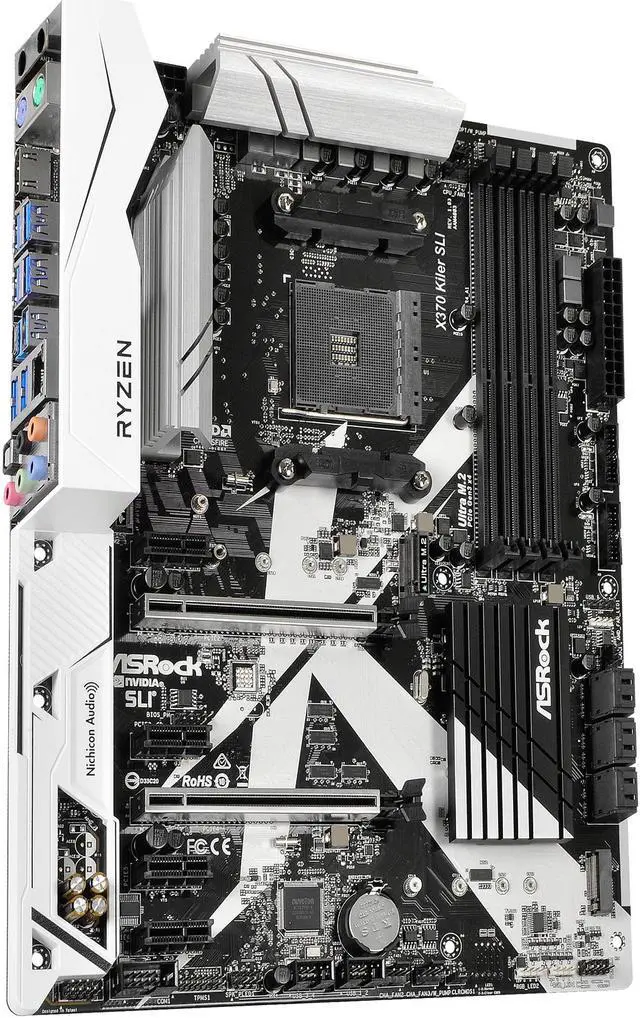 Alt view image 3 of 10 - ASRock X370 Killer SLI AM4 AMD Promontory X370 SATA 6Gb/s USB 3.0 HDMI ATX Motherboards - AMD