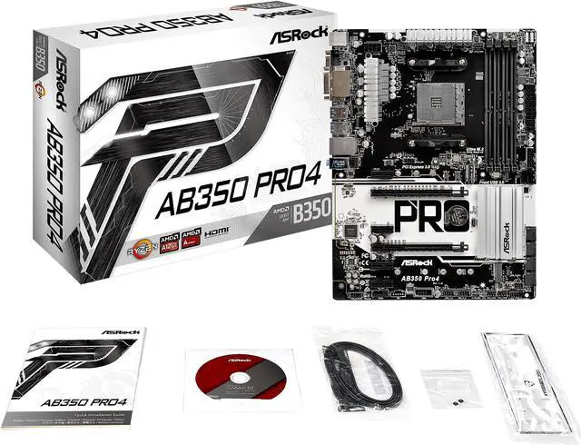 Alt view image 6 of 7 - ASRock AB350 Pro4 AM4 AMD Promontory B350 USB 3.1 HDMI ATX AMD Motherboard
