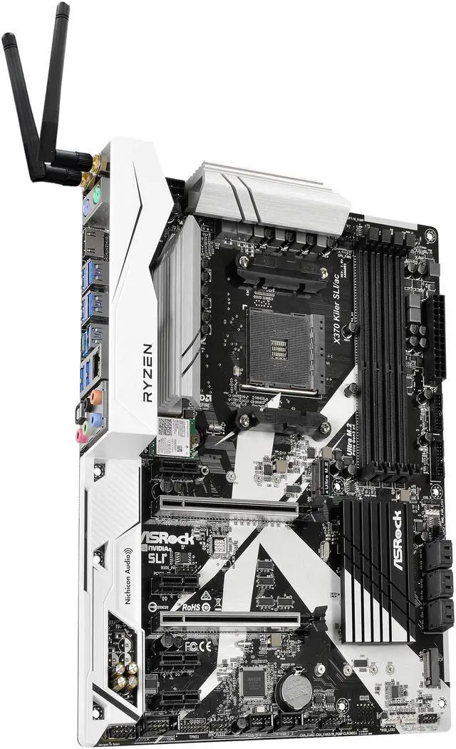 Alt view image 5 of 11 - ASRock X370 Killer SLI/ac AM4 AMD Promontory X370 ATX AMD Motherboard
