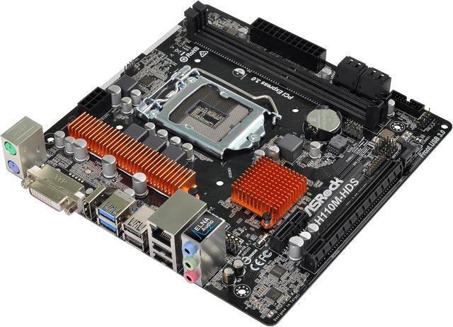 ASRock H110M-HDS R3.0 LGA 1151 Micro ATX Motherboards