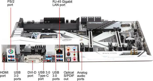 Alt view image 6 of 6 - ASRock Z270 Killer SLI LGA 1151 Intel Z270 HDMI USB 3.0 ATX Motherboards - Intel