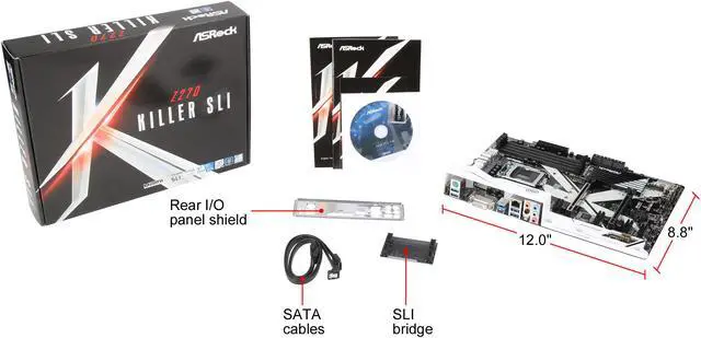 Alt view image 7 of 6 - ASRock Z270 Killer SLI LGA 1151 Intel Z270 HDMI USB 3.0 ATX Motherboards - Intel