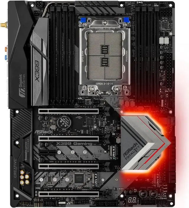 Alt view image 2 of 8 - ASRock Fatal1ty X399 Professional Gaming sTR4 AMD X399 ATX AMD Motherboard