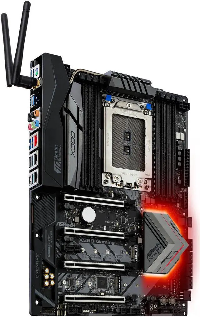 Alt view image 4 of 8 - ASRock Fatal1ty X399 Professional Gaming sTR4 AMD X399 ATX AMD Motherboard