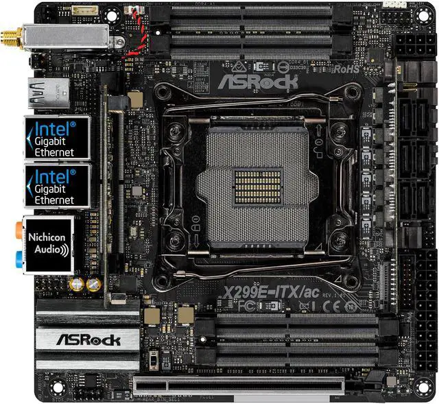 Alt view image 2 of 7 - ASRock X299E-ITX/AC LGA 2066 Intel X299 USB 3.1 Mini ITX Intel Motherboard