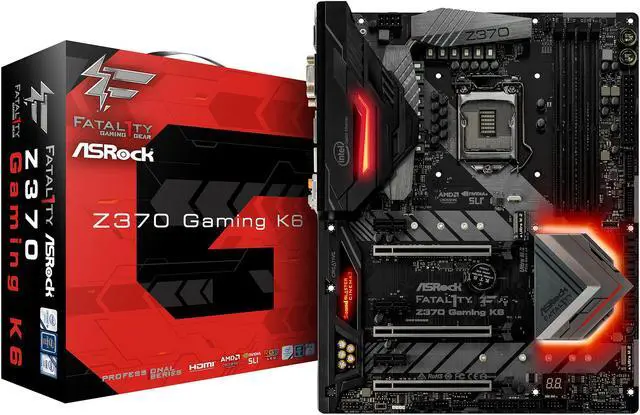 Alt view image 7 of 7 - ASRock Fatal1ty Z370 Gaming K6 LGA 1151 (300 Series) Intel Z370 HDMI USB 3.1 ATX Intel Motherboard