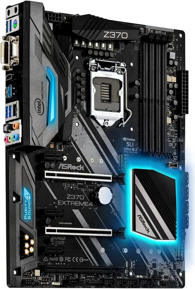 Alt view image 4 of 11 - ASRock Z370 Extreme4 LGA 1151 (300 Series) Intel Z370 HDMI USB 3.1 ATX Intel Motherboard