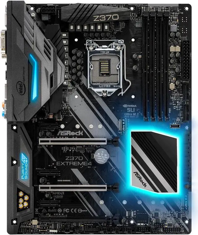 Alt view image 2 of 11 - ASRock Z370 Extreme4 LGA 1151 (300 Series) Intel Z370 HDMI USB 3.1 ATX Intel Motherboard