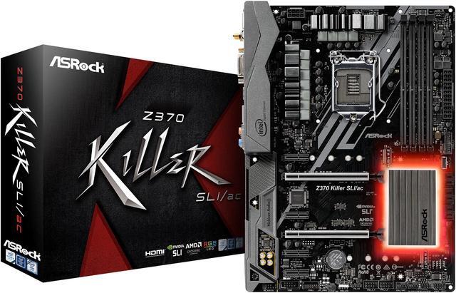Alt view image 11 of 11 - ASRock Z370 Killer SLI/ac LGA 1151 (300 Series) Intel Z370 HDMI USB 3.1 ATX Intel Motherboard