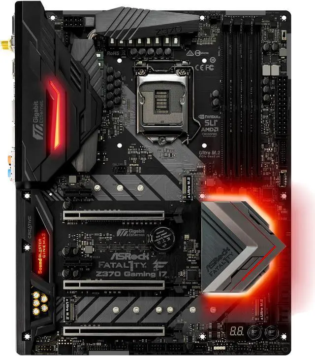 Alt view image 2 of 9 - ASRock Z370 Professional Gaming i7 LGA 1151 (300 Series) Intel Z370 HDMI USB 3.1 ATX Intel Motherboard