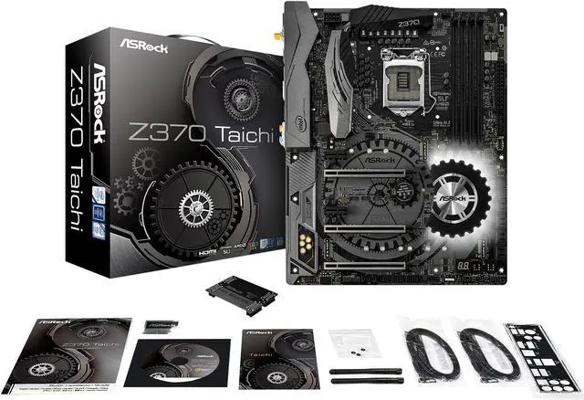 Alt view image 8 of 9 - ASRock Z370 Taichi LGA 1151 (300 Series) Intel Z370 HDMI USB 3.1 ATX Intel Motherboard