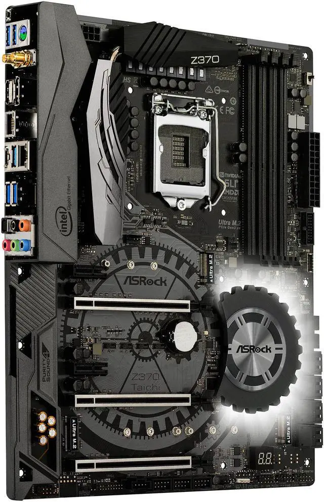 Alt view image 3 of 9 - ASRock Z370 Taichi LGA 1151 (300 Series) Intel Z370 HDMI USB 3.1 ATX Intel Motherboard