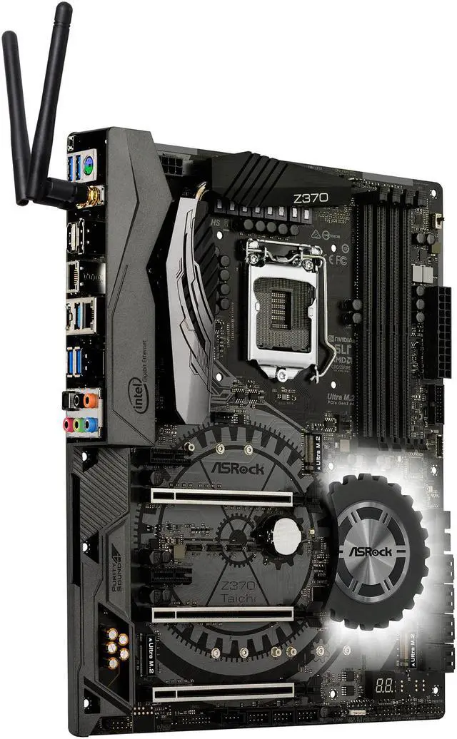 Alt view image 4 of 9 - ASRock Z370 Taichi LGA 1151 (300 Series) Intel Z370 HDMI USB 3.1 ATX Intel Motherboard