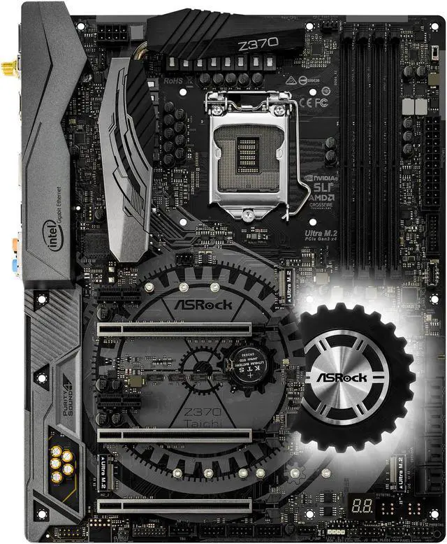 Alt view image 2 of 9 - ASRock Z370 Taichi LGA 1151 (300 Series) Intel Z370 HDMI USB 3.1 ATX Intel Motherboard