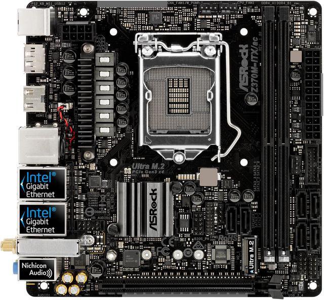 Alt view image 2 of 7 - ASRock Z370M-ITX/ac LGA 1151 (300 Series) Intel Z370 HDMI USB 3.1 Mini ITX Intel Motherboard