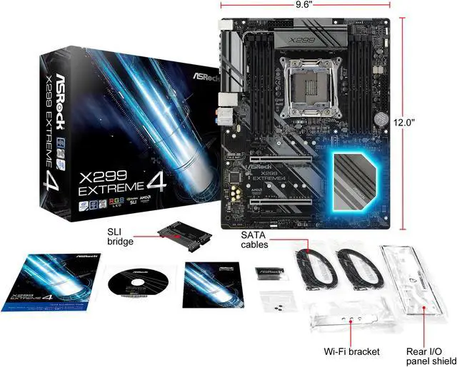 Alt view image 9 of 10 - ASRock X299 EXTREME4 LGA 2066 Intel X299 USB 3.1 ATX Intel Motherboard