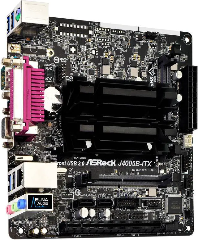 Alt view image 3 of 6 - ASRock J4005B-ITX Intel Celeron Dual-Core Processor J4005 (up to 2.7 GHz) Mini ITX Motherboard / CPU Combo