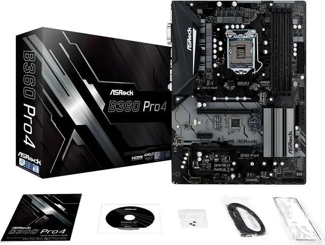 Alt view image 6 of 7 - ASRock B360 Pro4 LGA 1151 (300 Series) Intel B360 HDMI USB 3.1 ATX Intel Motherboard