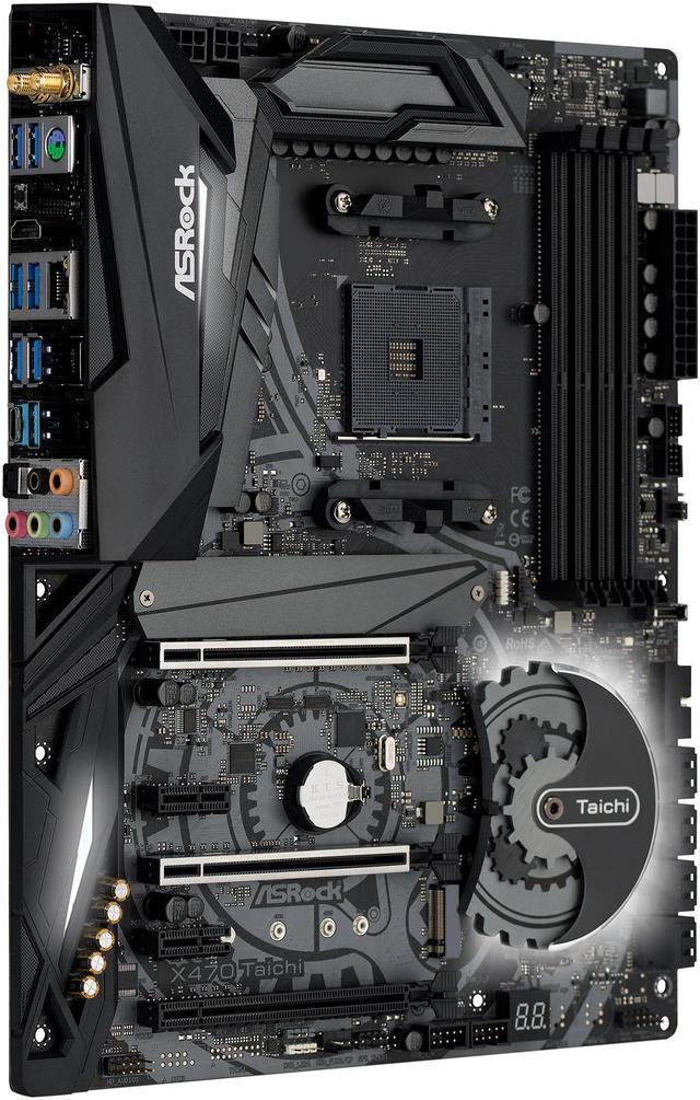 Alt view image 3 of 11 - ASRock X470 Taichi AM4 AMD Ryzen 3000 Series CPU Ready ATX AMD Motherboard