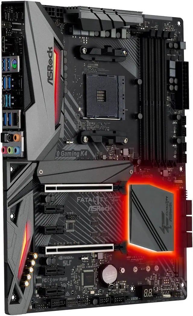 Alt view image 4 of 10 - ASRock Fatal1ty X470 Gaming K4 AM4 AMD Ryzen 3000 Series CPU Ready ATX AMD Motherboard