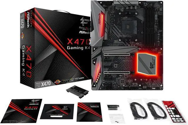 Alt view image 8 of 10 - ASRock Fatal1ty X470 Gaming K4 AM4 AMD Ryzen 3000 Series CPU Ready ATX AMD Motherboard