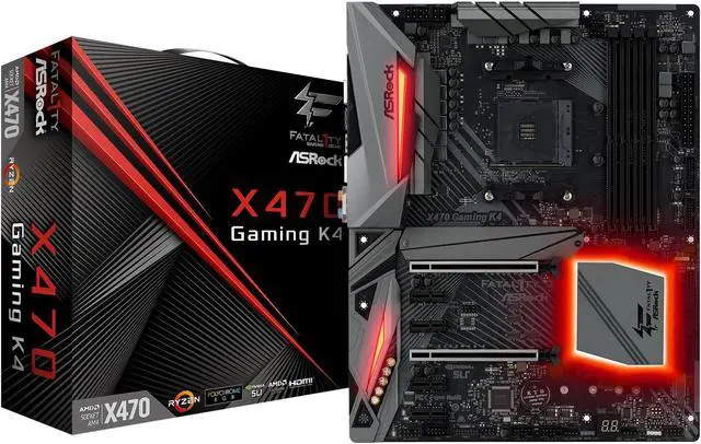 Alt view image 10 of 10 - ASRock Fatal1ty X470 Gaming K4 AM4 AMD Ryzen 3000 Series CPU Ready ATX AMD Motherboard