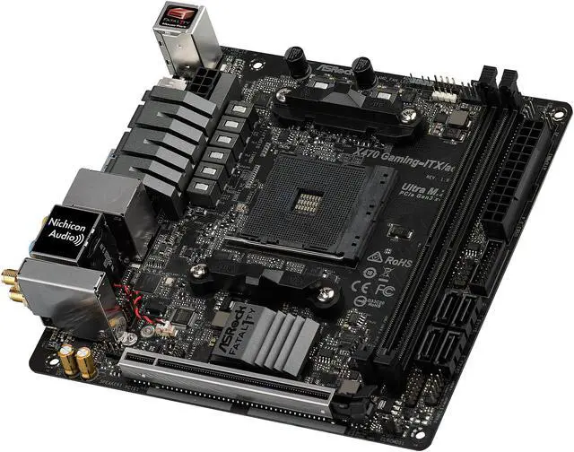 Alt view image 3 of 9 - ASRock Fatal1ty X470 Gaming-ITX/ac AM4 AMD Ryzen 3000 Series CPU Ready Mini ITX AMD Motherboard
