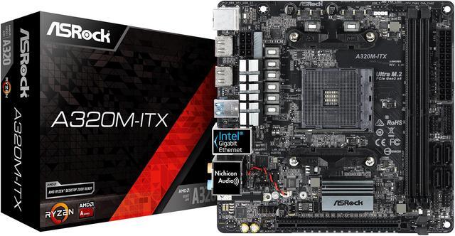 Alt view image 9 of 9 - ASRock A320M-ITX AM4 AMD Promontory A320 USB 3.1 HDMI Mini ITX AMD Motherboard