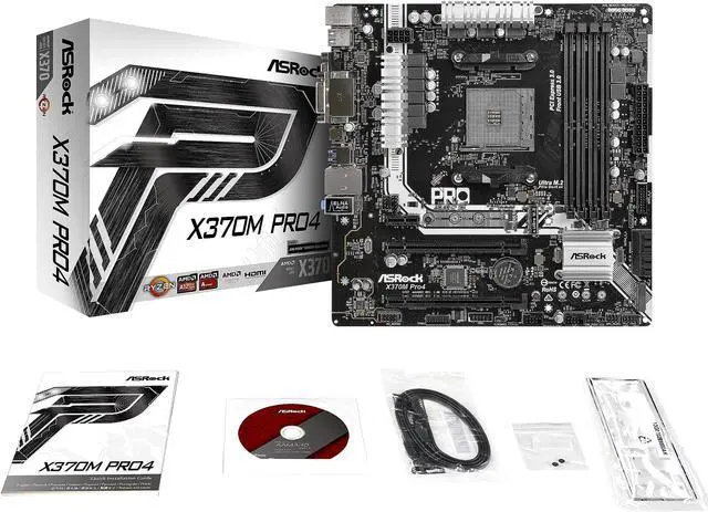 Alt view image 6 of 7 - ASRock X370M PRO4 AM4 AMD Promontory X370 USB 3.1 HDMI Micro ATX AMD Motherboard