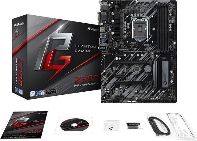 Alt view image 7 of 8 - ASRock Z390 Phantom Gaming 4 LGA 1151 (300 Series) Intel Z390 ATX Intel Motherboard