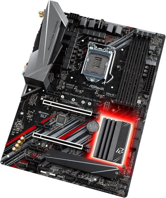 Alt view image 4 of 10 - ASRock Z390 PHANTOM GAMING SLI/ac LGA 1151 (300 Series) Intel Z390 HDMI SATA 6Gb/s USB 3.1 ATX Intel Motherboard ONLY @NEWEGG