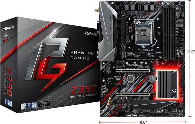 Alt view image 10 of 10 - ASRock Z390 PHANTOM GAMING SLI/ac LGA 1151 (300 Series) Intel Z390 HDMI SATA 6Gb/s USB 3.1 ATX Intel Motherboard ONLY @NEWEGG