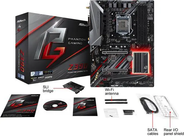 Alt view image 8 of 10 - ASRock Z390 PHANTOM GAMING SLI/ac LGA 1151 (300 Series) Intel Z390 HDMI SATA 6Gb/s USB 3.1 ATX Intel Motherboard ONLY @NEWEGG