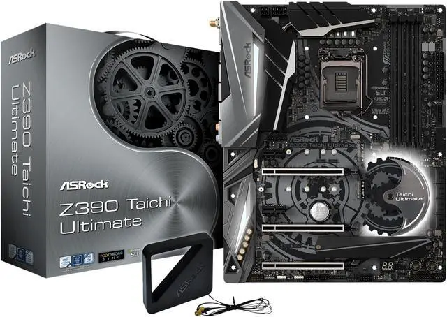 Alt view image 10 of 10 - ASRock Z390 Taichi Ultimate LGA 1151 (300 Series) Intel Z390 ATX Intel Motherboard