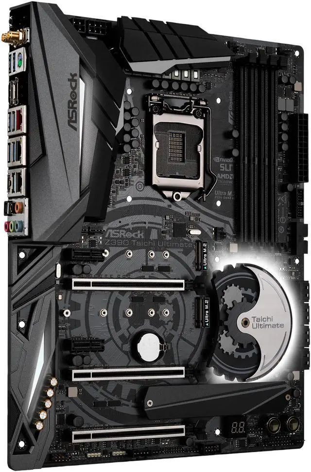 Alt view image 3 of 10 - ASRock Z390 Taichi Ultimate LGA 1151 (300 Series) Intel Z390 ATX Intel Motherboard