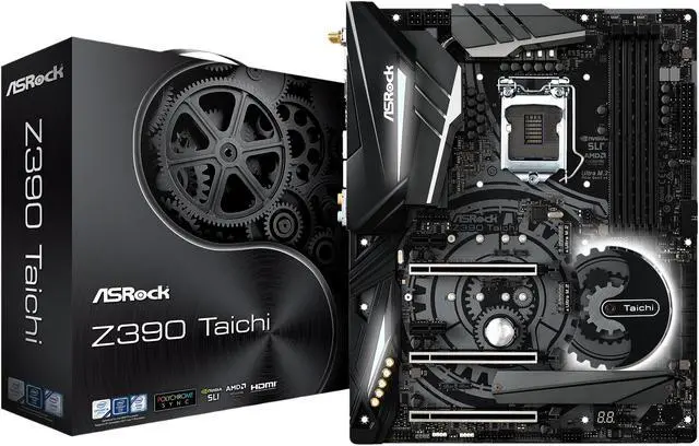 Alt view image 9 of 10 - ASRock Z390 Taichi LGA 1151 (300 Series) Intel Z390 ATX Intel Motherboard