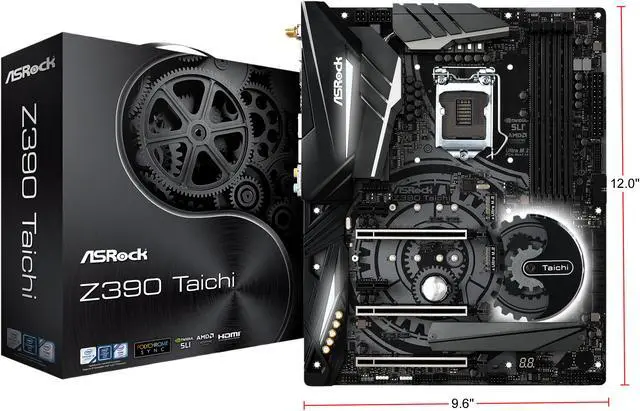 Alt view image 10 of 10 - ASRock Z390 Taichi LGA 1151 (300 Series) Intel Z390 ATX Intel Motherboard
