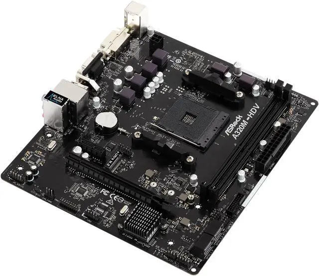 Alt view image 4 of 8 - ASRock A320M-HDV R3.0 AM4 AMD Promontory A320 USB 3.1 HDMI Micro ATX AMD Motherboard