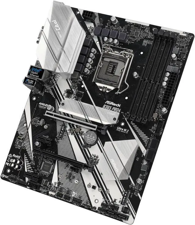 Alt view image 3 of 8 - ASRock B365 Pro4 LGA 1151 (300 Series) Intel B365 ATX Intel Motherboard