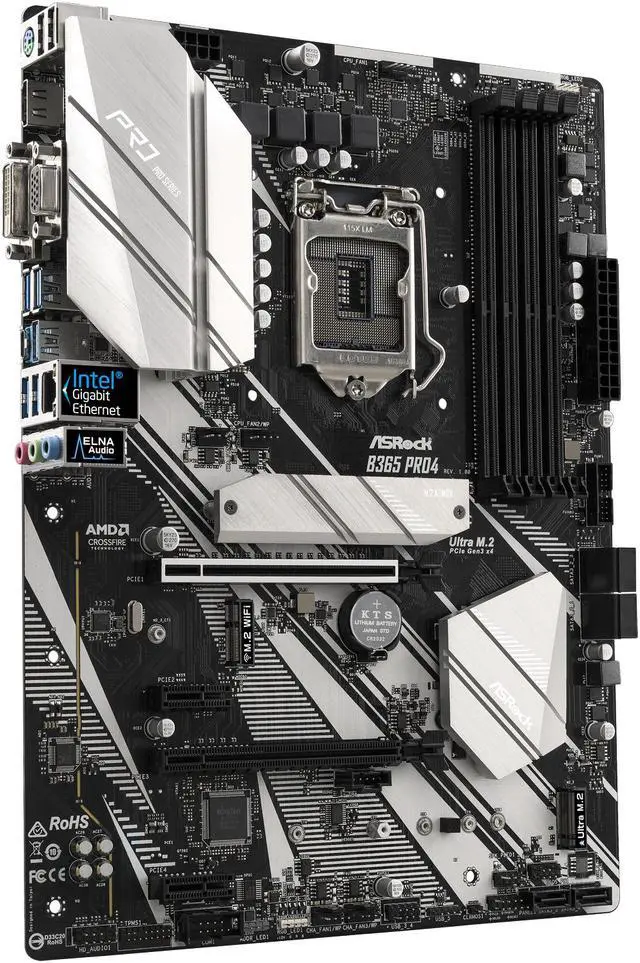 Alt view image 4 of 8 - ASRock B365 Pro4 LGA 1151 (300 Series) Intel B365 ATX Intel Motherboard