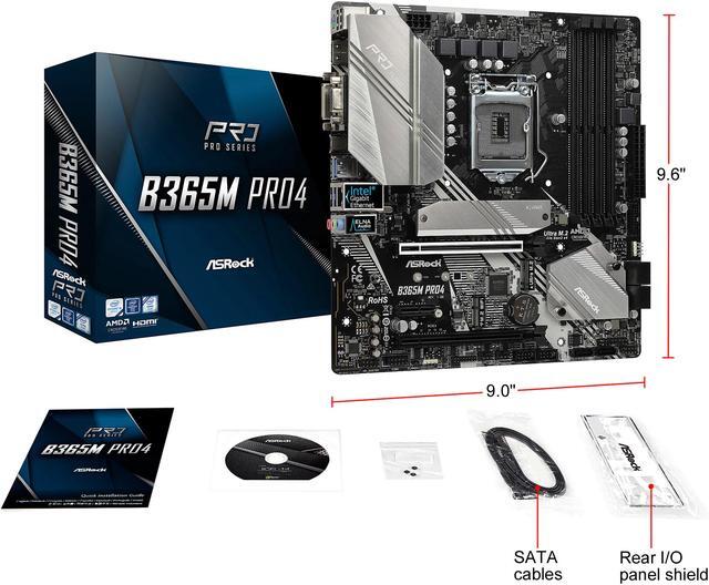 Alt view image 7 of 8 - ASRock B365M Pro4 LGA 1151 (300 Series) Intel B365 Micro ATX Intel Motherboard