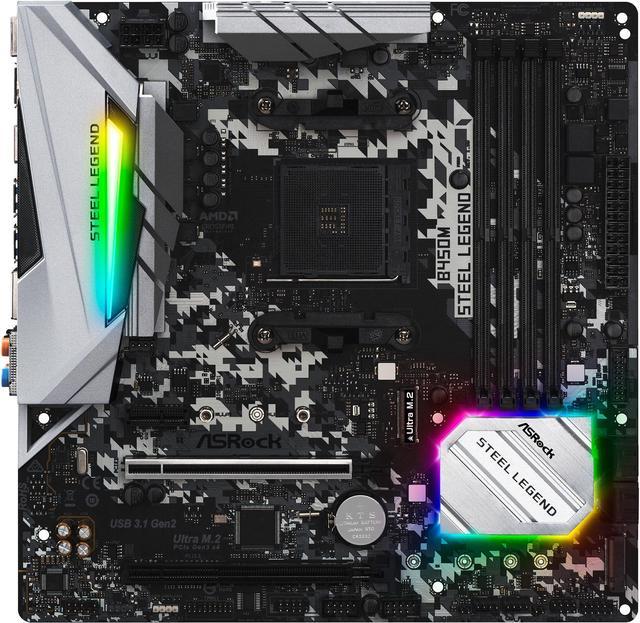 ASRock B450M Steel Legend AM4 Micro ATX Motherboard