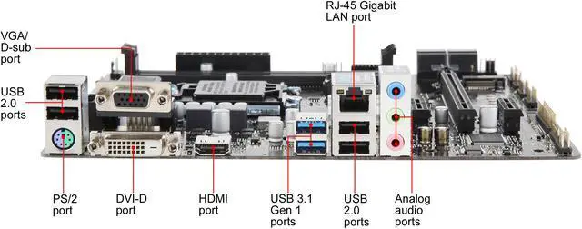 Alt view image 5 of 6 - ASRock H310CM-HDV/M.2 LGA 1151 (300 Series) Intel H310 HDMI USB 3.1 Micro ATX Intel Motherboard
