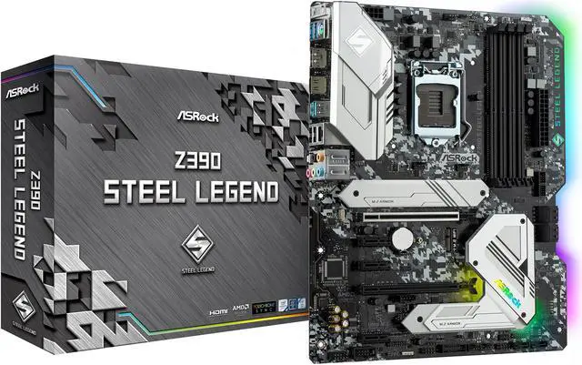 Alt view image 10 of 10 - ASRock Z390 STEEL LEGEND LGA 1151 (300 Series) Intel Z390 ATX Intel Motherboard