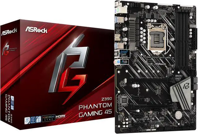 Alt view image 7 of 7 - ASRock Z390 PHANTOM GAMING 4S LGA 1151 (300 Series) Intel Z390 HDMI SATA 6Gb/s USB 3.1 ATX Intel Motherboard