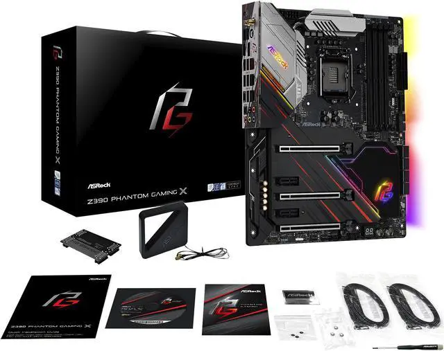 Alt view image 6 of 10 - ASRock Z390 PHANTOM GAMING X LGA 1151 (300 Series) Intel Z390 ATX Intel Motherboard