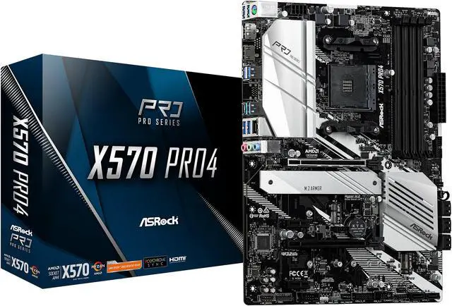 Alt view image 7 of 10 - ASRock X570 PRO4 AM4 AMD X570 ATX AMD Motherboard
